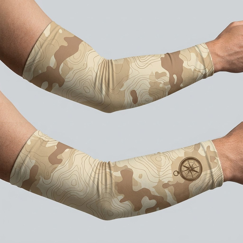 Source factory tactical camouflage outdoor fishing and cycling gear summer ice silk sun protection sleeves custom processing
