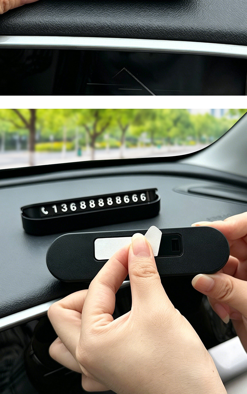 Suitable for Geely Xingyue Ex2 Parking Number Plate, Advanced Temporary Hidden Car Moving License Plate, Car Interior Accessories