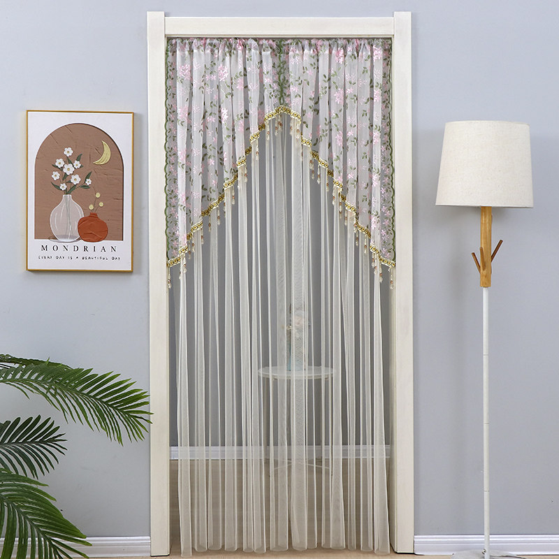French-Style Lace Door Curtain, Partition Curtain, No-Drill Curtain, Privacy Curtain for Bedroom, Living Room, Kitchen, Bathroom, Mosquito-Proof Door Curtain French-Style Lace Door Curtain, Partition Curtain, No-Drill Curtain, Privacy Curtain for Bedroom, Living Room, Kitchen, Bathroom, Mosquito-Proof Door Curtain
