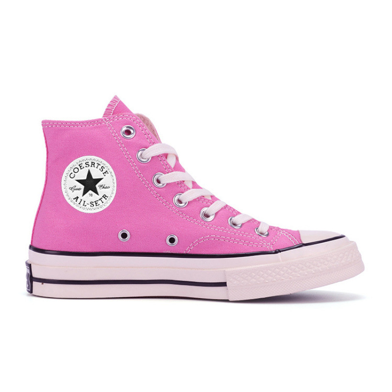 Meiji Conway de los años 1970 zapatos de lona de pareja alta mujer estrella clásica baja zapatos deportivos casuales skate hombre image 12