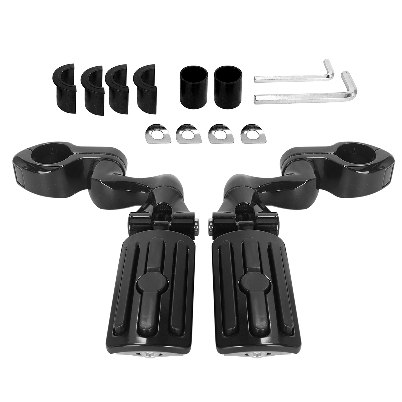 Harley Street Glide Motorcycle Modified Rubber Short Pedal Set Footrest Guard Bar Rest Bracket