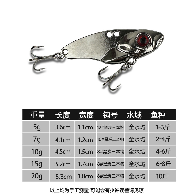 Luya cebo falso para comentar vib Luya cebo metal sequinilla vibración capa de natación completa boca levantada pescado cascabel Luya cebo