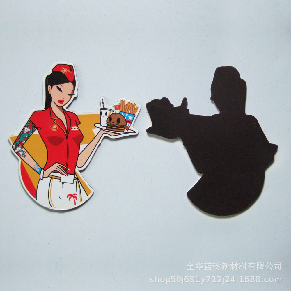 蓝磁磁吸冰箱贴卡通动物头像软磁磁贴材质可爱家用装饰冰箱贴磁片