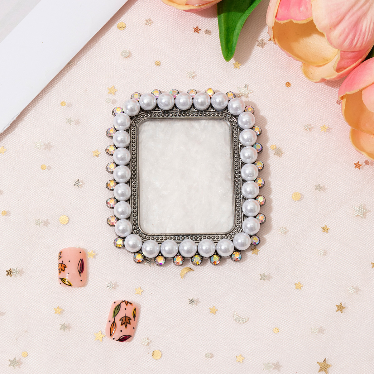 Elegant Rectangle Alloy Resin Nail Beauty Display Board display picture 8