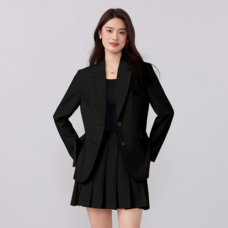 Black Suit Suit Female Professional Attire College Student Work Clothing Formal Interview Clothing Spring & Fall Work Clothes Suit Black Suit Suit Female Professional Attire College Student Work Clothing Formal Interview Clothing Spring & Fall Work Clothes Suit