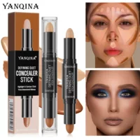 YANQINA двуглавая ремонтная палочка подсветка двуглавая ремонтная палочка для лица корректор для похудения тени для носа Глянцевая ручка Внешняя торговля макияж