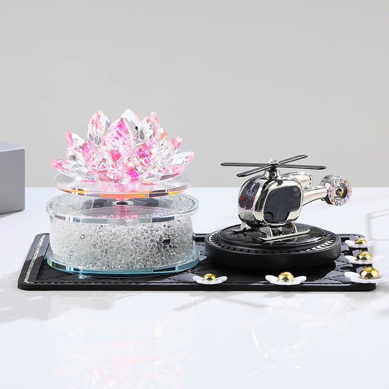 Floral automatic rotating perfume solar-powered