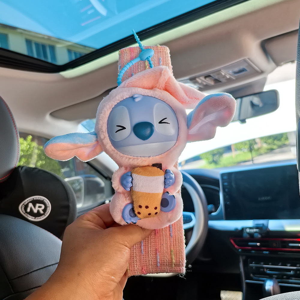 New Stitch Doll Car Seat Belt Shoulder Cover Car Decoration Anti-Stranglehold Anti-Wear Clothing Car Decoration