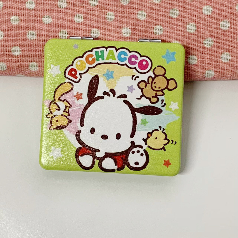 Nuevo perro Pacha osos de fresa doble cara plegable espejo de maquillaje tienda en línea tienda de espejo pequeño fábrica al por mayor