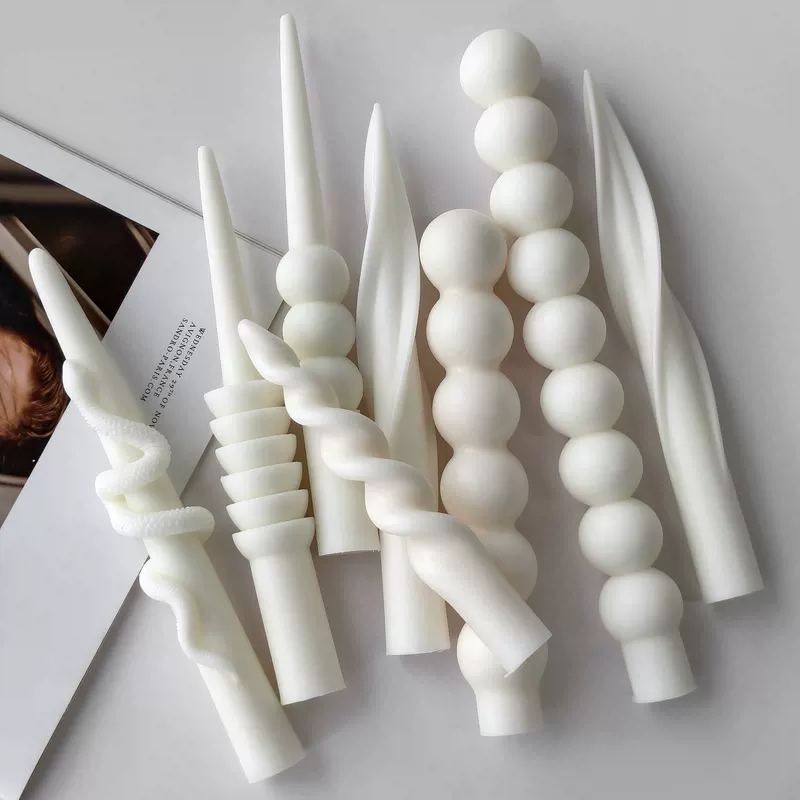 Silicone Candle Mold Set, European-Style Rotating Decorative Shapes, DIY Handmade Candles