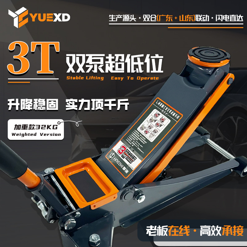 Horizontal Hydraulic 0kg Double Pump Hydraulic for Small Cars with Ultra-Low Position 0kg Top 3 Tons Ultra-Low Horizontal Top 2T3T5T