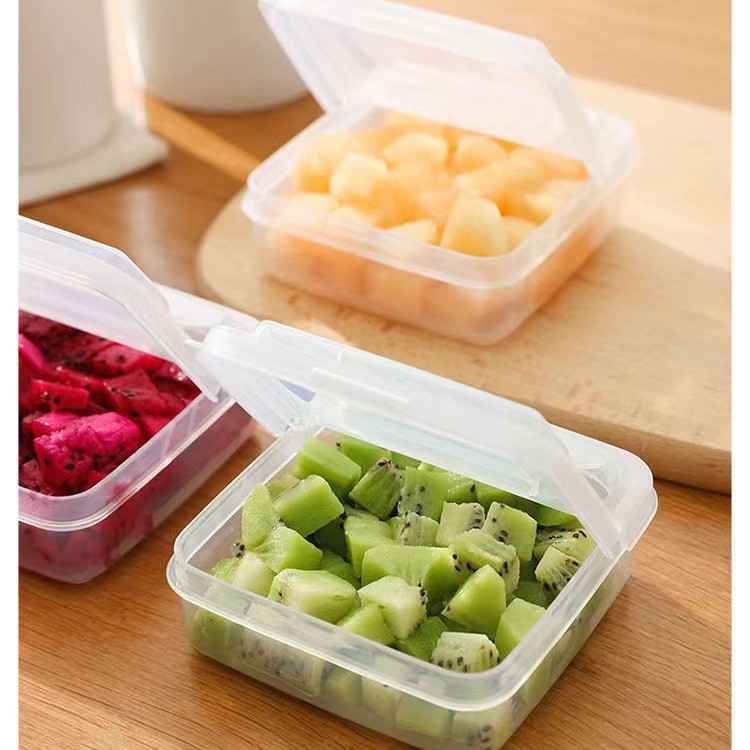 Caja de almacenamiento del refrigerador, caja de conservación fresca, caja de distribución de frutas en cubitos, caja de queso de comercio exterior, caja de distribución, caja de salsa con tapa cuadrada