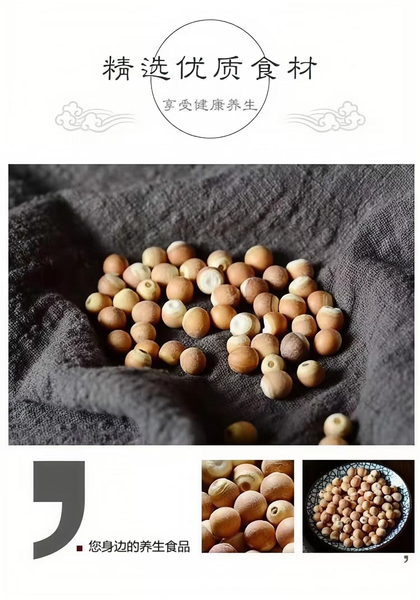 Qian Shi (Euryale ferox) Dried Gorgon Nut — Zhaoqing Origin Food Herb for Soup & Congee specifications
