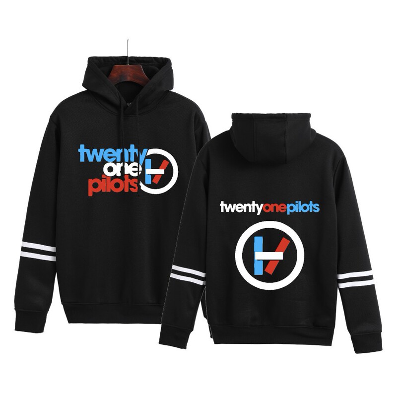New Cross-Border Twenty One Pilots Twenty One Pilots Pocketless Double Crossbar Men's and Women's Hoodies New Cross-Border Twenty One Pilots Twenty One Pilots Pocketless Double Crossbar Men's and Women's Hoodies