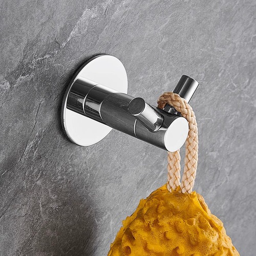 304 Stainless steel hook without nails, single hook for bathroom, kitchen, living room, changing room, clothing hook for hotel wardrobe