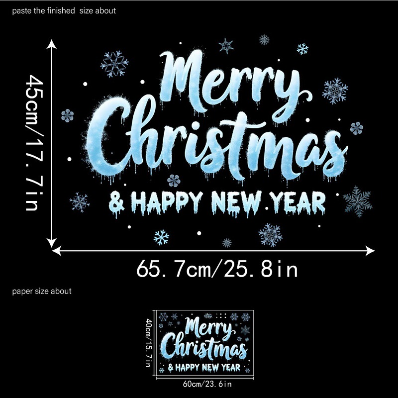 2026 工場直販クロスボーダークリスマス装飾ライトヘラジカガラスステッカーショップガラス窓静電卸売|undefined
