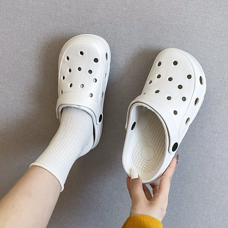 Сабо Crocs женские новые летние антискользящие, для медсестер, для улицы и дома, с толстой подошвой, закрытый носок