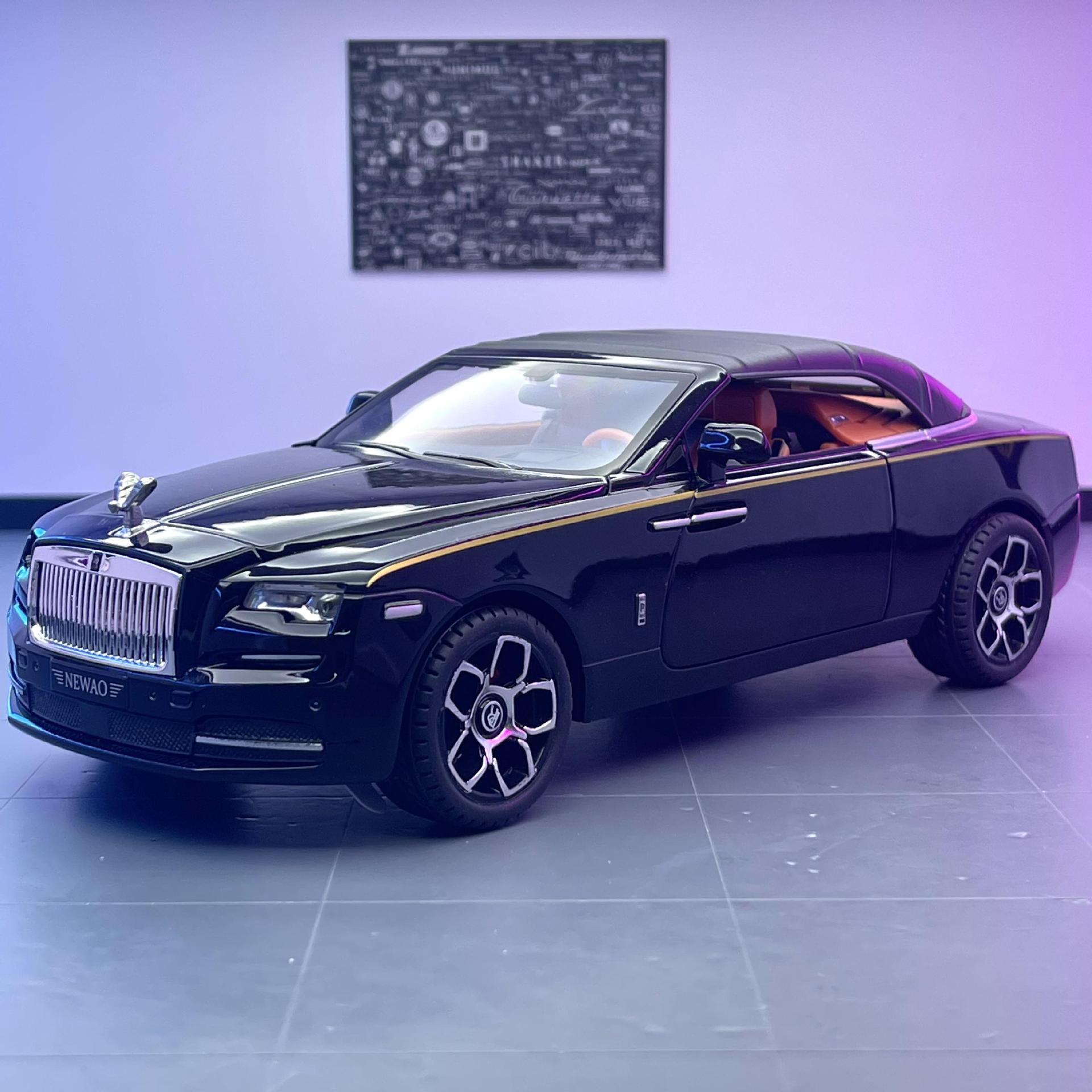 Xinao aleación coche modelo 1:24 rollos sombra convertible coche deportivo con sonido y luz Tire hacia atrás coche de juguete modelo de música adornos