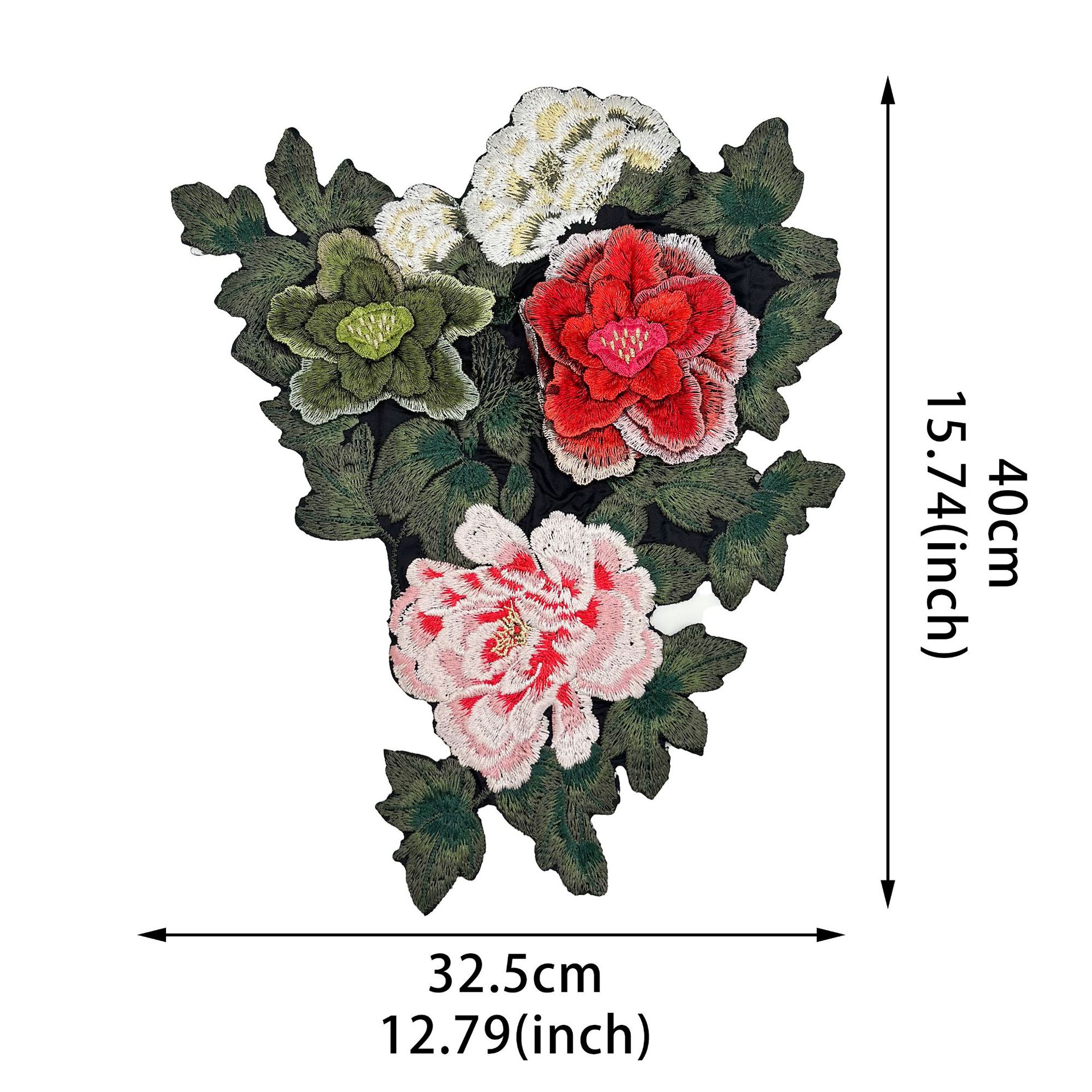 Hijo de vidrio bordado multicapa 3D cosido a mano tela de flores didiy cheongsam ópera ropa de baile accesorios de ropa sin pegamento image 5