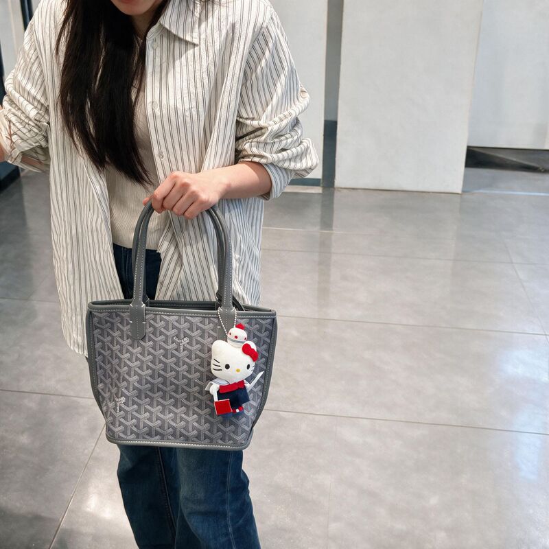 Goya Dog Tooth Mini Tote Bag Fashionable Women's Bag with Inner Bag for Shopping