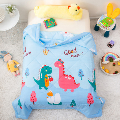 新款高端水洗棉兒童夏被卡通夏涼被幼兒園寬邊空調被禮品贈品120