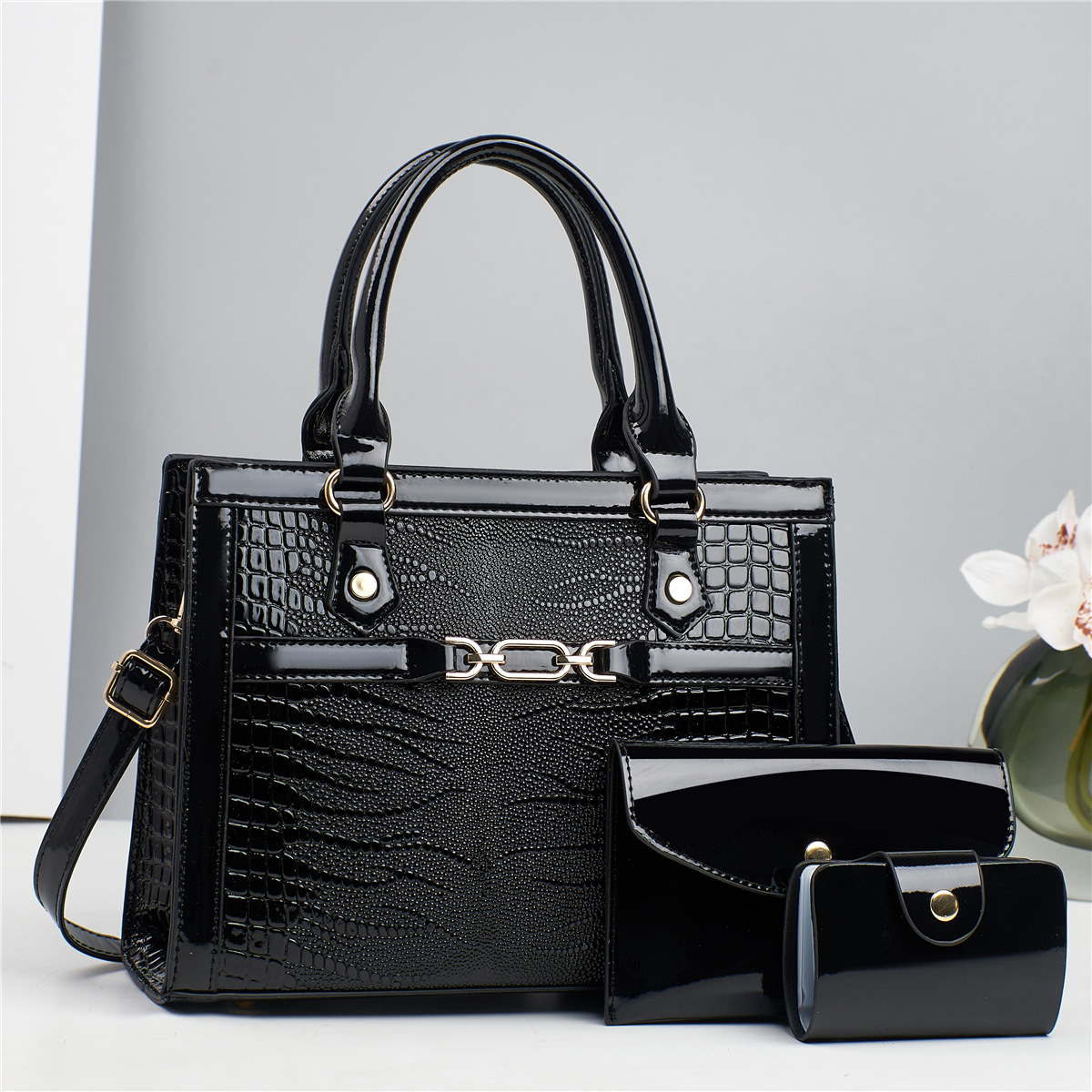 Bolsas de tres piezas, bolsas de moda, bolsas de hombro para mujeres, bolsas de gran capacidad, bolsas de madre transfronterizas