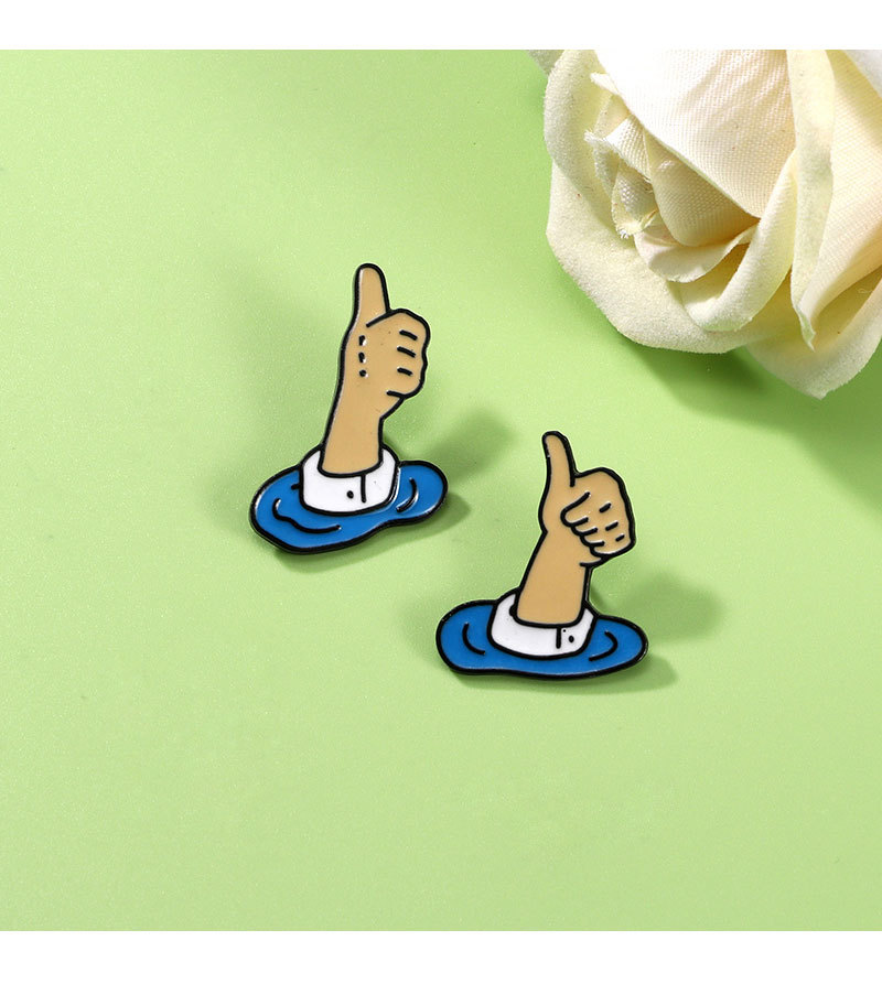 Daily Occasion Cute Pin Cartoon Character Hand Alloy Enamel Unisex Brooches
