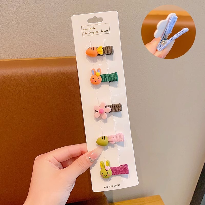 Horquilla de seguridad infantil para niños lindo súper lindo no duele el pelo del bebé clip de sudor niña bebé horquilla de tela completa