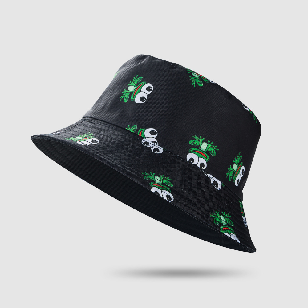 Fashion Style European And American Fisherman Cherry Simple Versatile Sunscreen Sun Visor  Flat-top Double-sided Wear Basin Hat