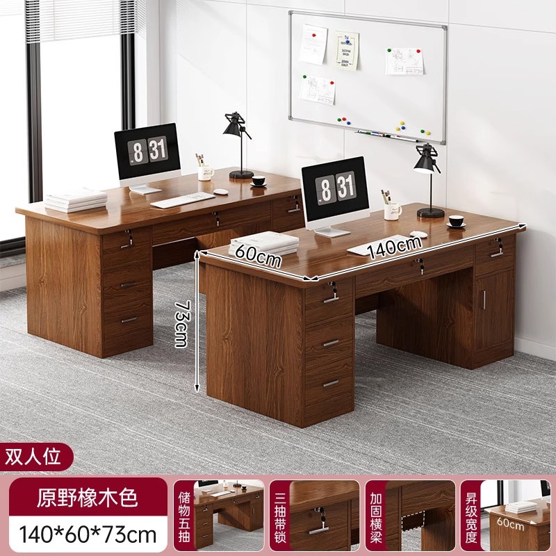 Mesa de oficina de personal mesa y silla de oficina combinación simple mesa de escritorio moderno jefe doble mesa de computadora