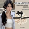 1# double layer embroidered lace hair tie