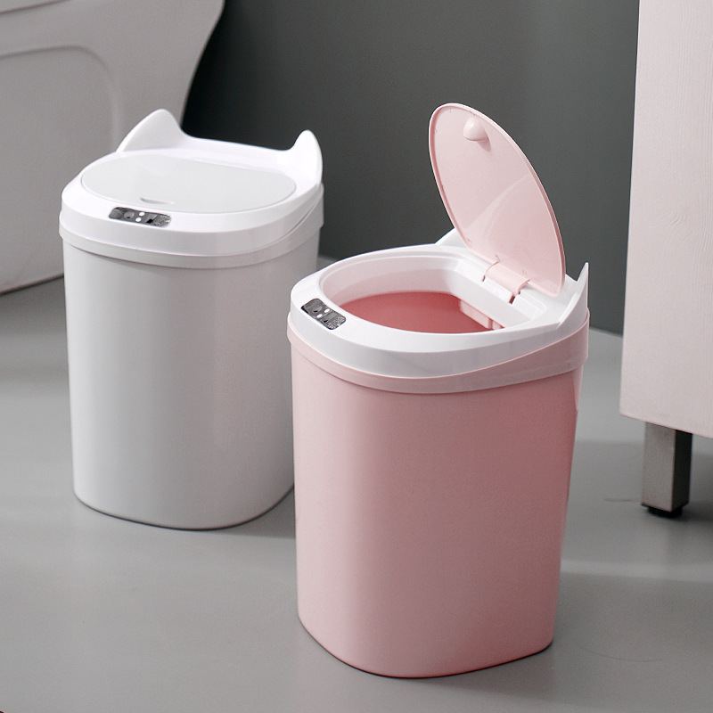 New Smart Induction Trash Can Automatic Household Low Noise Creative Models Cute Models Can Be Gifts Can Be LOGO