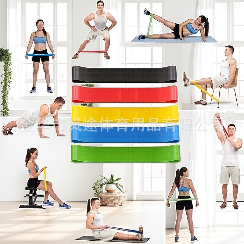 Tpe Elastic Band Yoga Resistance Band Home Fitness Training Sports Resistance Band Hip Pull Ring Cross-Border Beautiful Buttocks