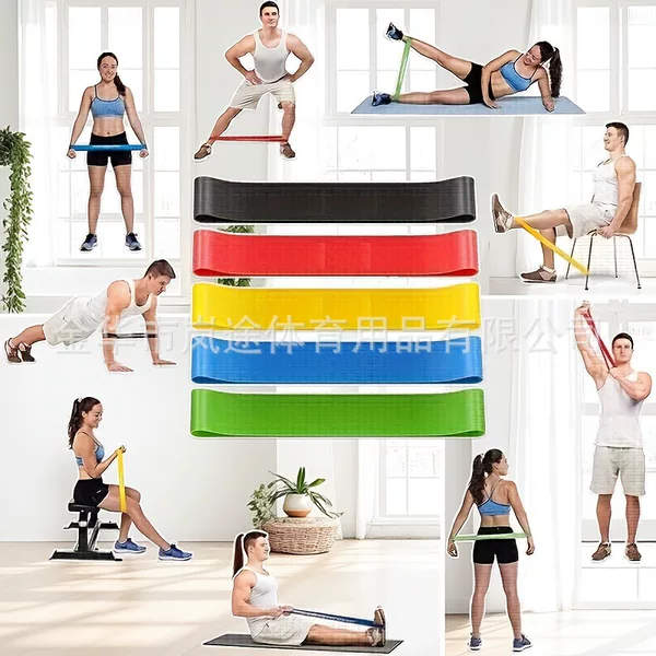 Tpe Elastic Band Yoga Resistance Band Home Fitness Training Sports Resistance Band Hip Pull Ring Cross-Border Beautiful Buttocks