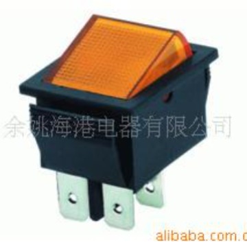 电暖炉麻将桌电暖器取暖器凹形电源开关RS606 大功率25A 4脚带灯