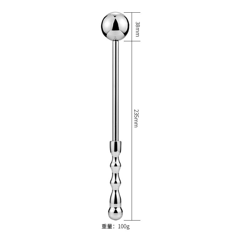 Секс-игрушка SM, anal plug из нержавеющей стали, металлическая, боковая ударная ручка, двойного назначения анальный пробник для анального расширения, круглый шарик-батт