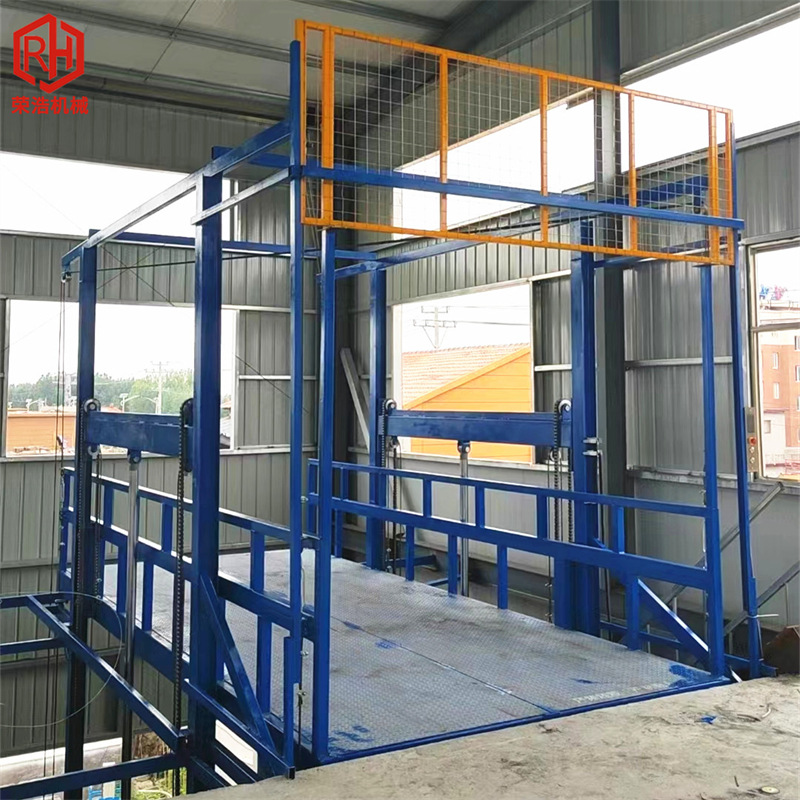 轨道货梯 工厂车间升降平台 厂房固定楼层货物升降机 液压货梯