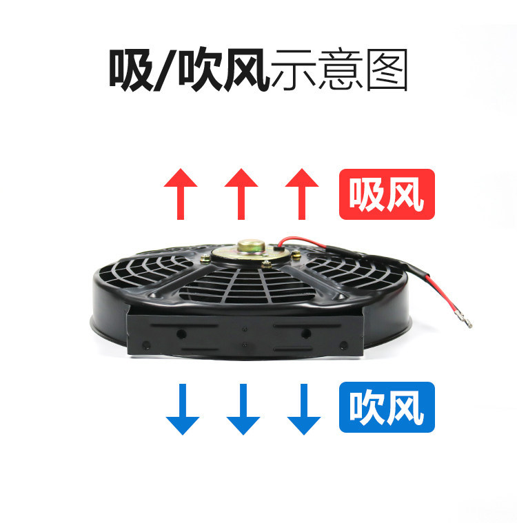 Car Air Conditioning Electronic Fan Motor Ultra-Thin 10-Inch 12V Truck 24V Condenser Water Tank Cooling Modification