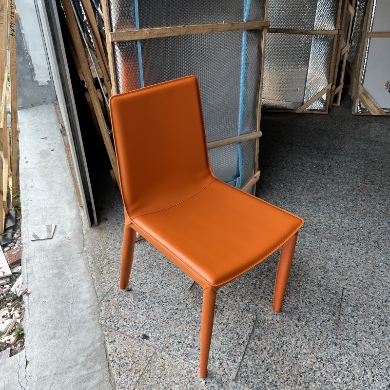 silla de comedor de cuero de silla de montar silla de comedor de lujo nórdica moderna silla de comedor minimalista italiana silla de comedor taburetes