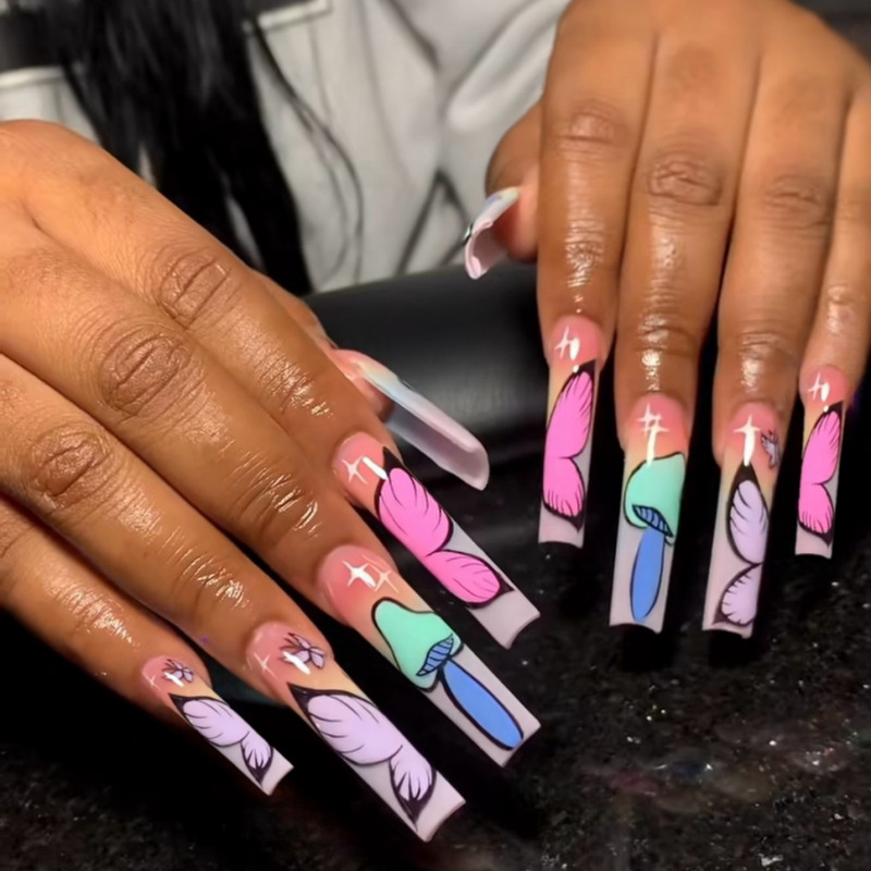 BallerinaNai Ballet Armor Big Head Mushroom Butterfly Europe and America Wear Armor Fake Finger Manicure Wholesale EB-03