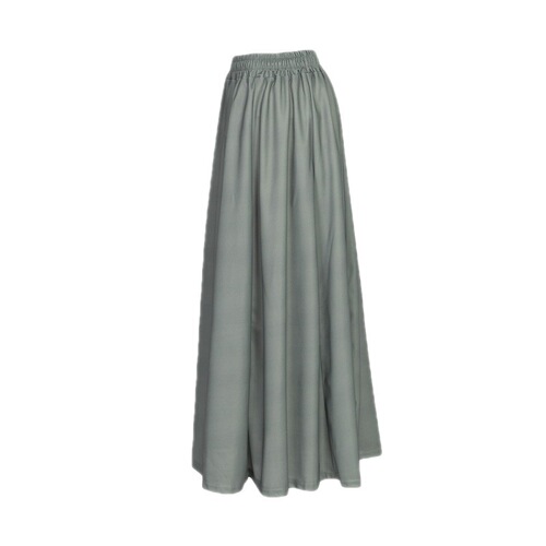 High-waisted pleated skirt, autumn and winter medium-length, good drape, solid color, slimming A-line long dress, 2025 model