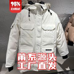 莆田高版羽绒服08款远征男女情侣款中长款大狼毛防水户外加厚派克