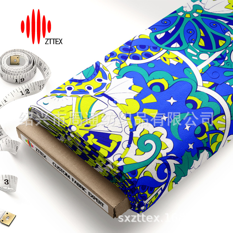 ZTTEX 数码印花 手感好 春夏新品 点子210t涤纶印花布