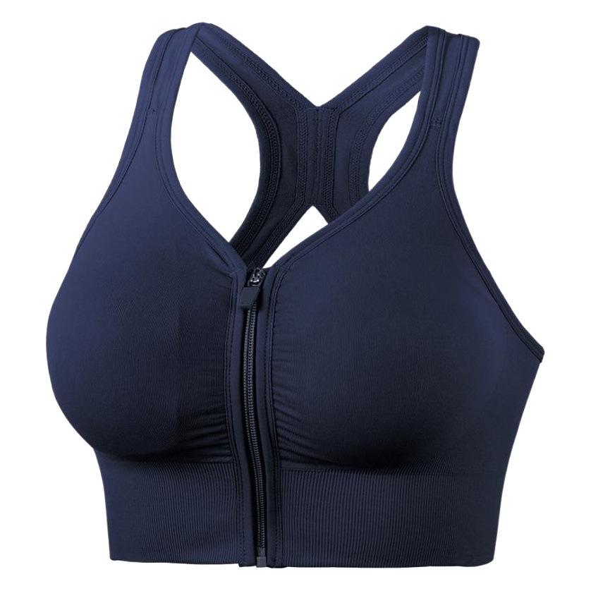 High-strength Shockproof Push-up plus size Front Zipper Running Sports Bra Beautiful Back Integrated Shaping Bra Sports Underwear