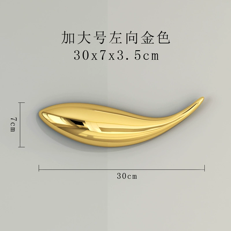 Electroplated Fish Wall Art, Resin Home Decoration, Indoor Wall-Mounted Silver & Gold