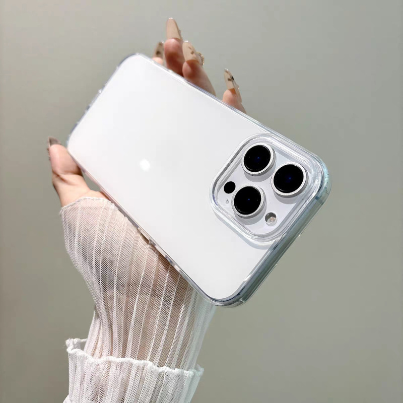 純白の二重層大穴シンプルで Xiaomi 15 携帯電話ケース Redmi K80 新しい高度な保護カバーに適しています|undefined