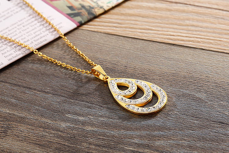 12g Weight Vacuum Plating Gold Plating Process 18K Gold Plated Plating Material Wedding, Travel Occasion Titanium Steel Material Women'S Gender Fashion Style Fashion 18K Gold Plated Titanium Steel Wholesale 1