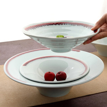陶瓷斗笠碗泡面碗拉面汤碗喇叭碗酒店餐厅意境特色餐具青釉甜品碗