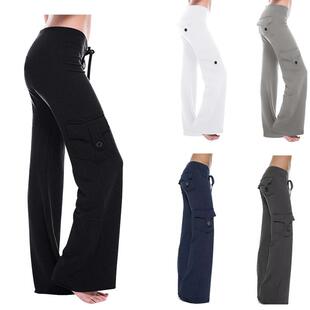U 95905 Elastic Waist Yoga Pants with Pockets �٤�\���Lѝ