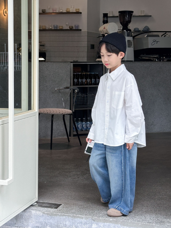 儿童衬衫男童纯色衬衣春秋装2025新款中大童纯棉薄款外套休闲洋气|undefined